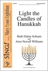 Light the Candles of Hanukkah Three-Part Mixed choral sheet music cover